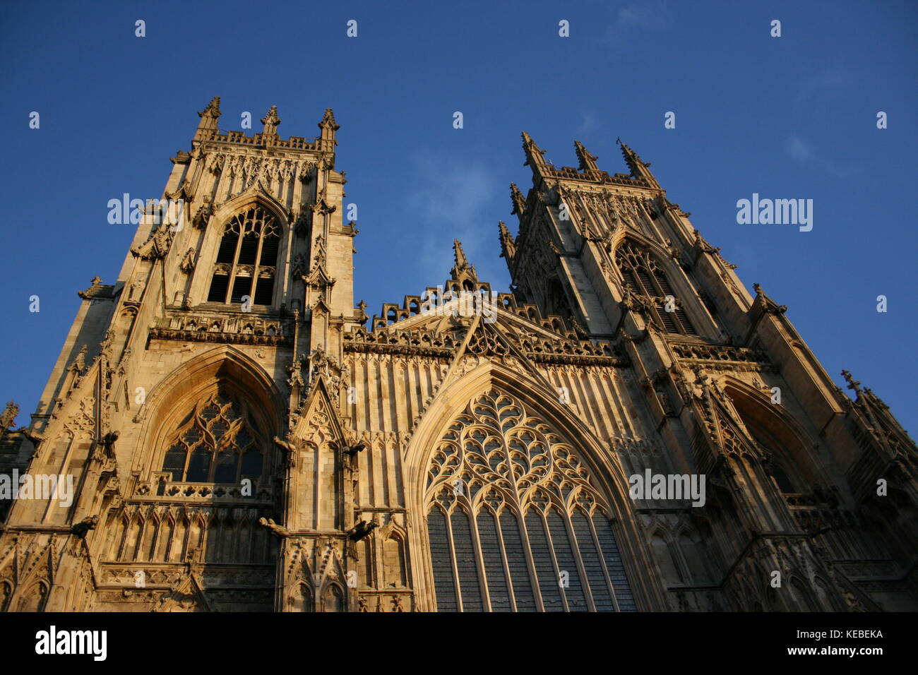 Vue de l'ouest de la cathédrale de York. Banque D'Images