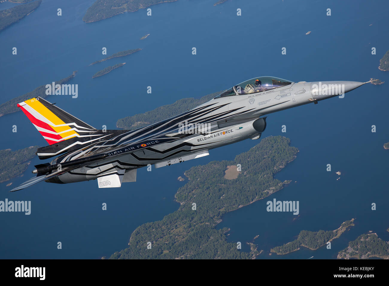 La force aérienne belge f16 de l'équipe d'affichage Banque D'Images