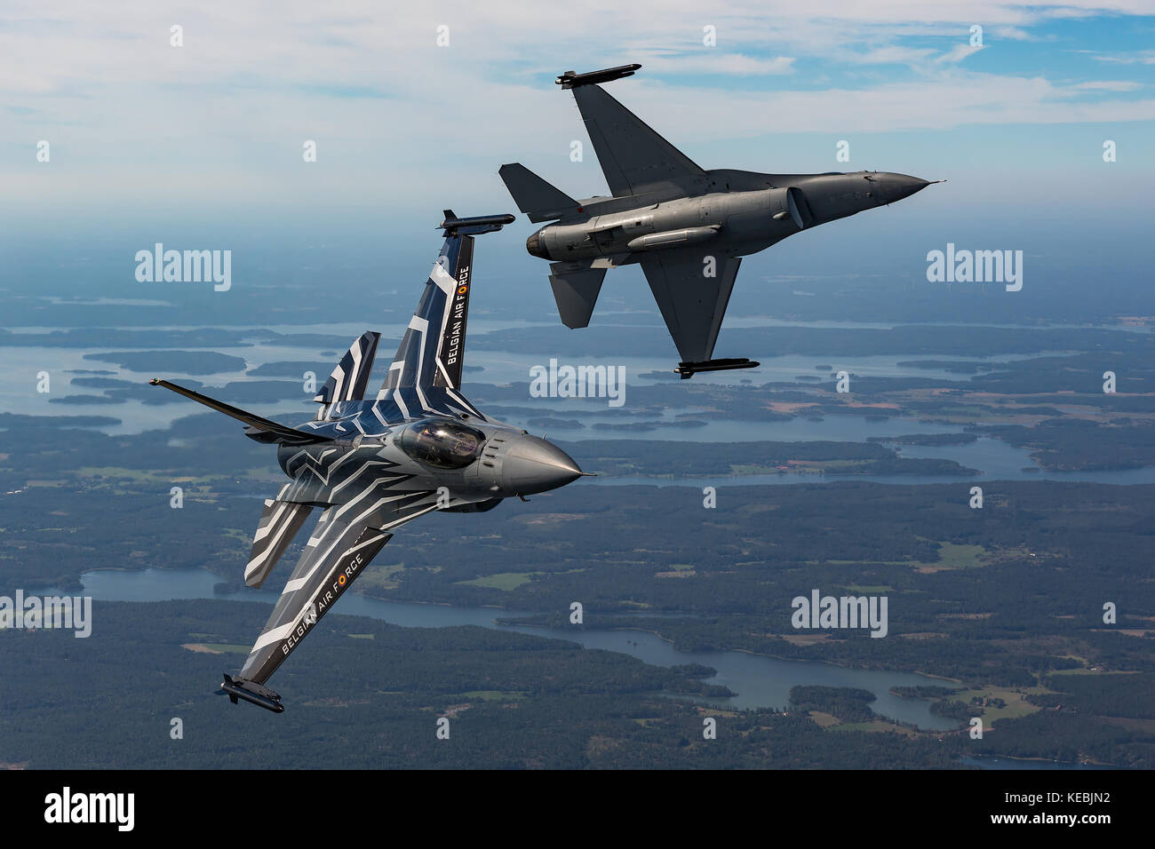 La force aérienne belge f16 de l'équipe d'affichage Banque D'Images