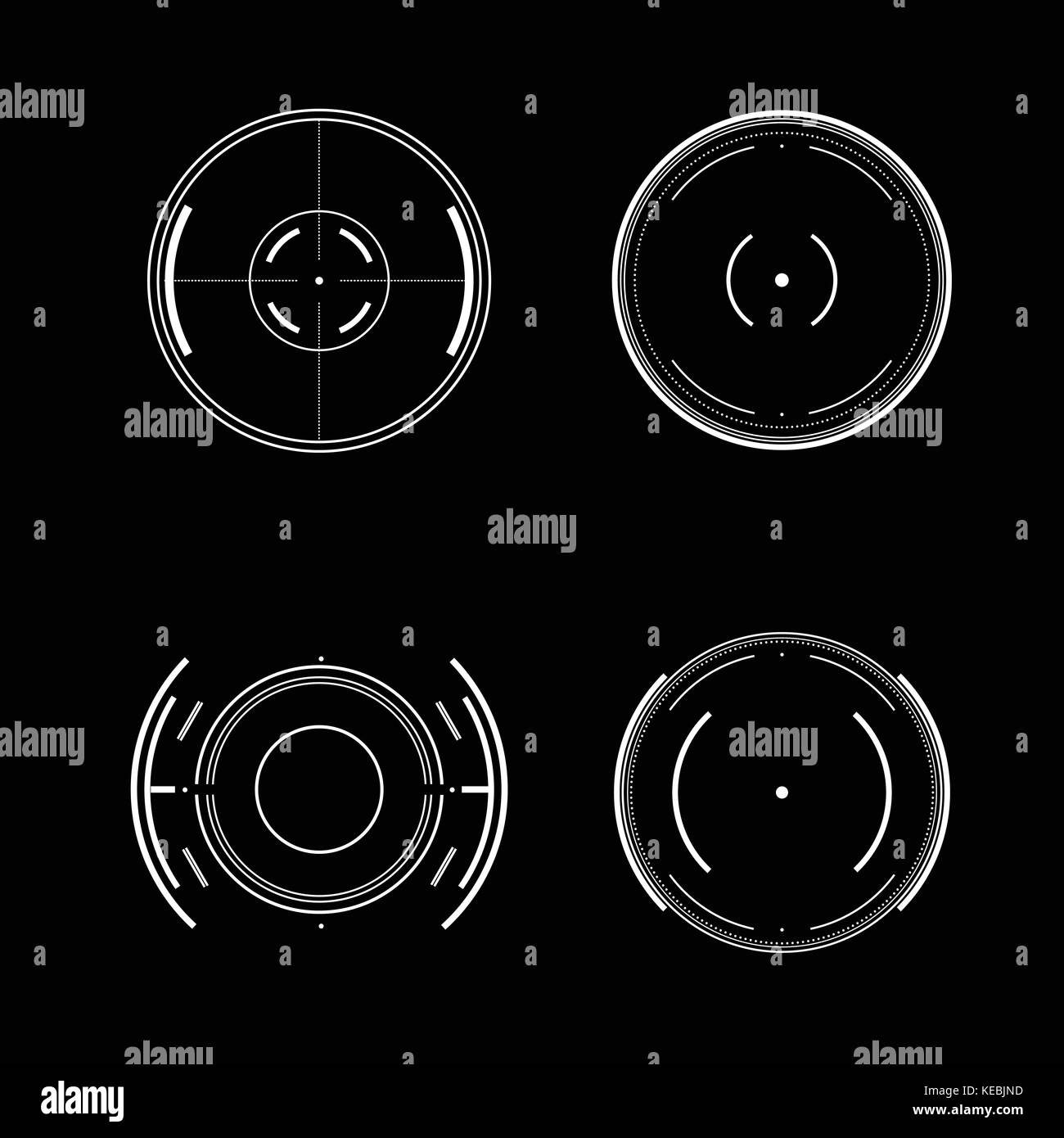 Interface utilisateur interface radar conception future illustration graphique Illustration de Vecteur