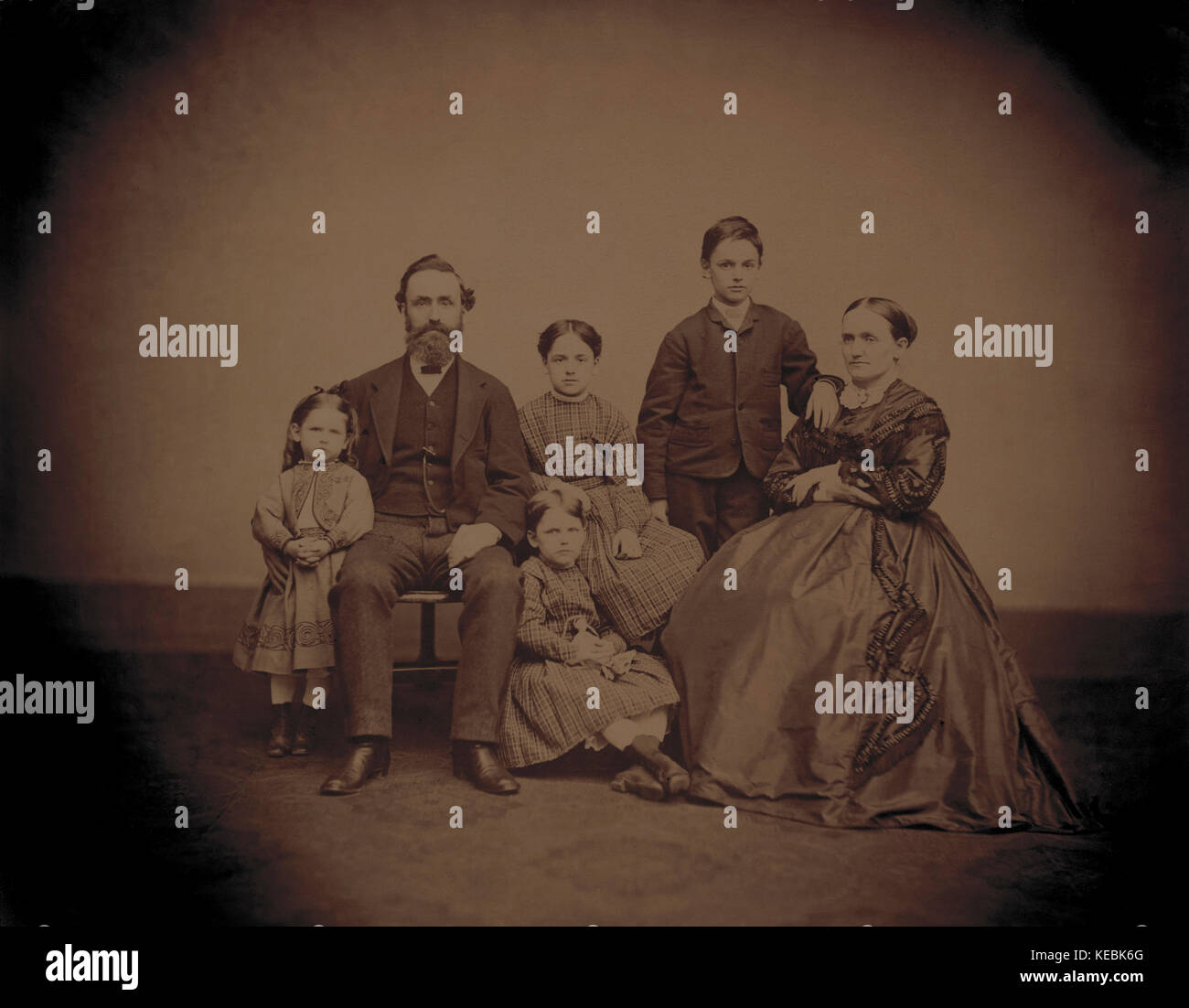 Portrait de famille, USA, 1890 Banque D'Images