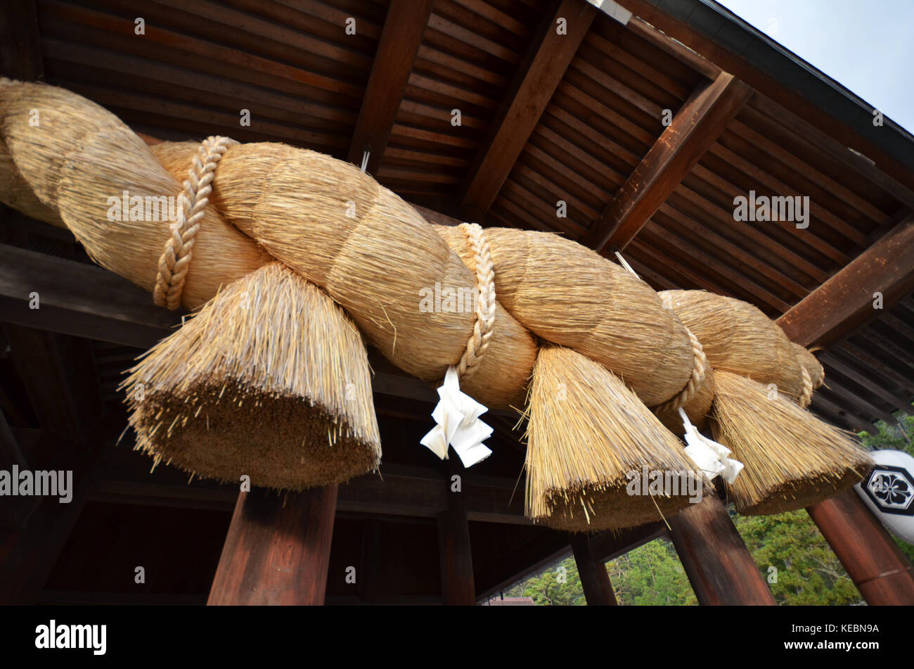 La corde du sanctuaire d'Izumo dans izuma, perfecture shimane Banque D'Images