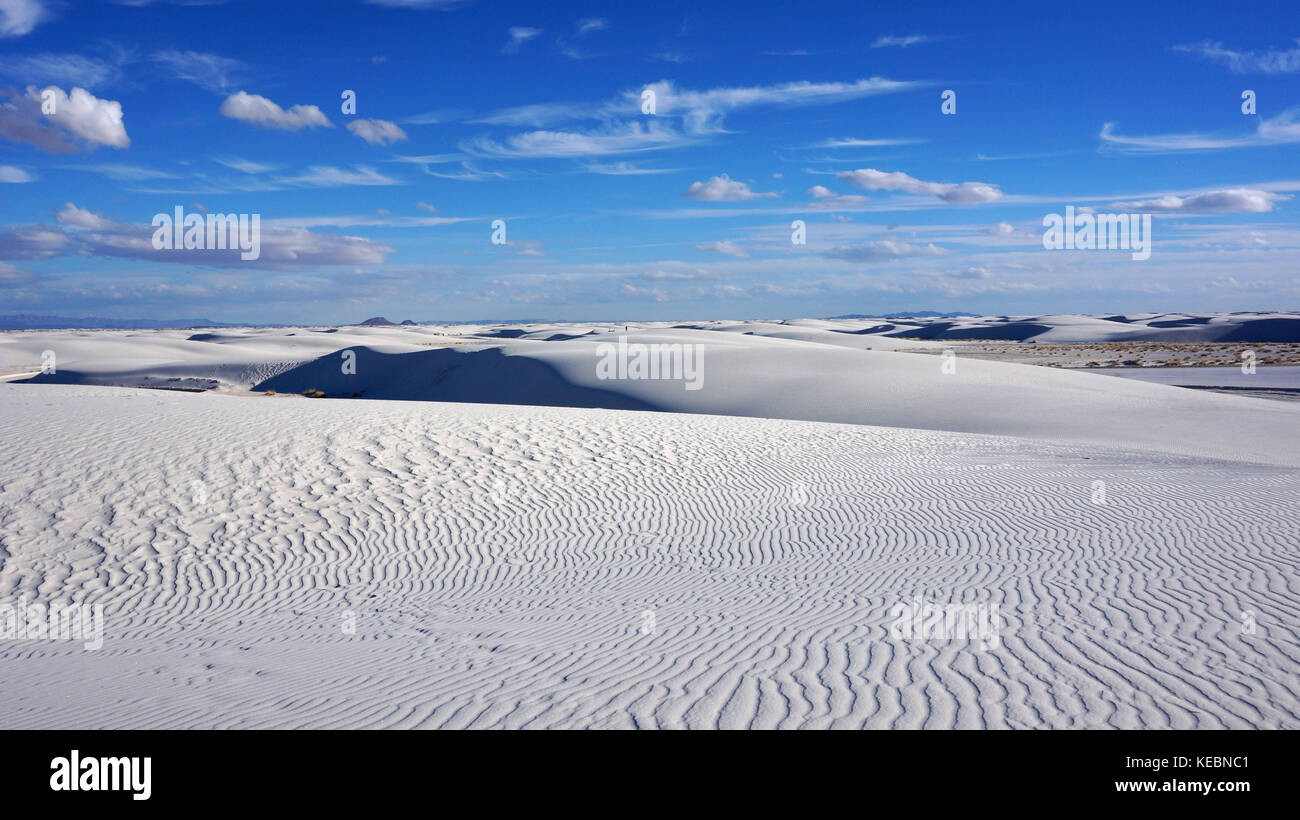 Le désert de White Sands est situé dans le bassin de tularosa Nouveau Mexique. Banque D'Images