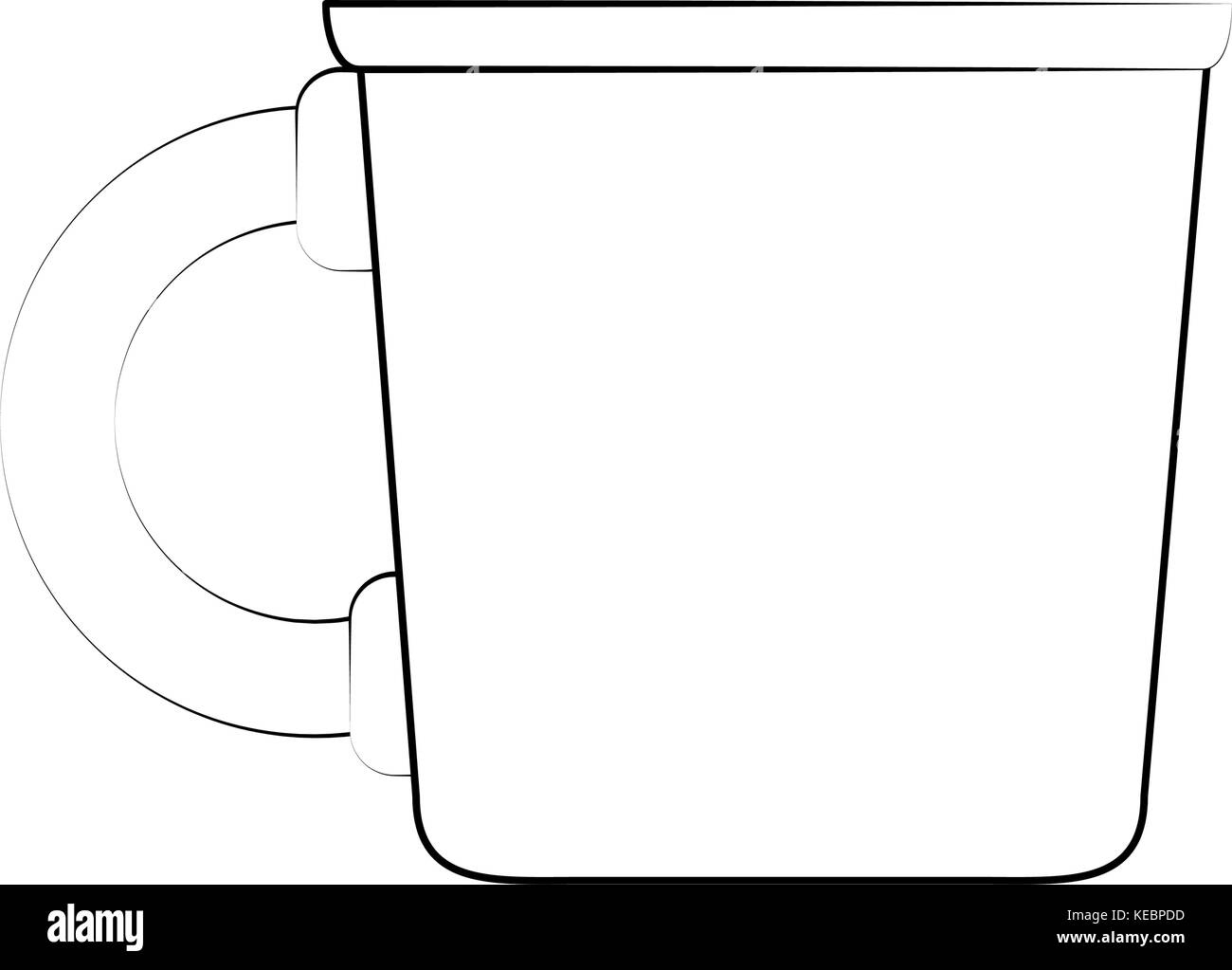 Tasse ou mug droit Illustration de Vecteur