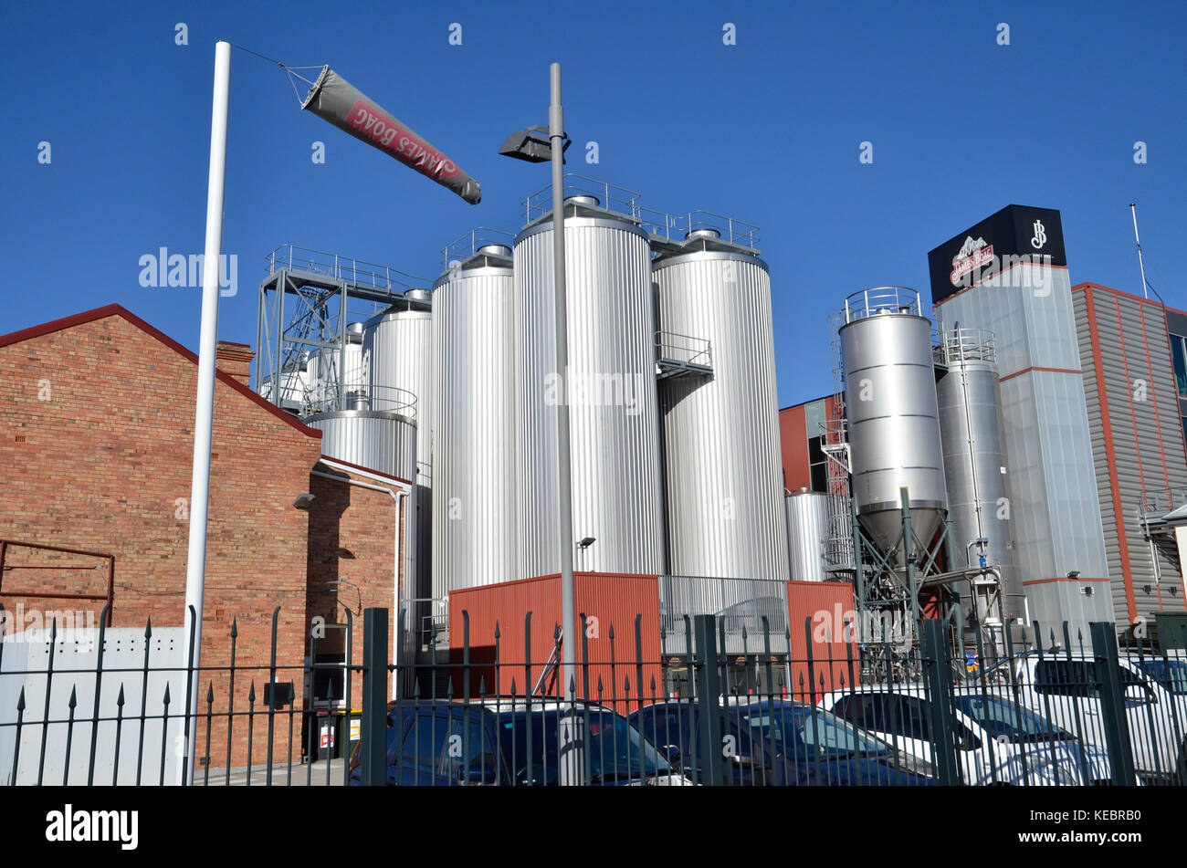 La fermentation de la bière à la brasserie boag bateaux à Launceston, Tasmanie, Australie Banque D'Images
