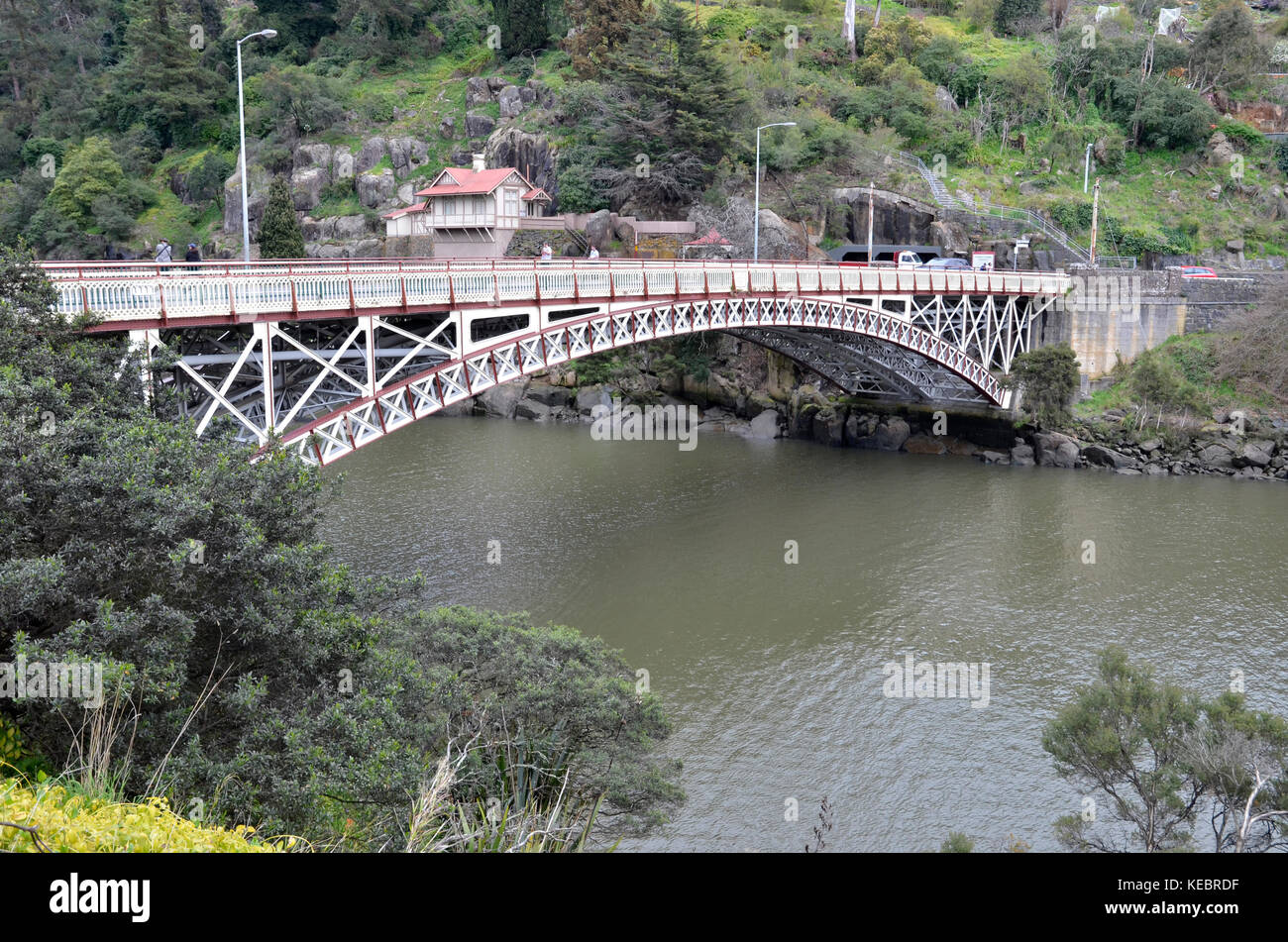 King's Bridge à l'entrée de Cataract Gorge à Launceston, en Tasmanie Banque D'Images