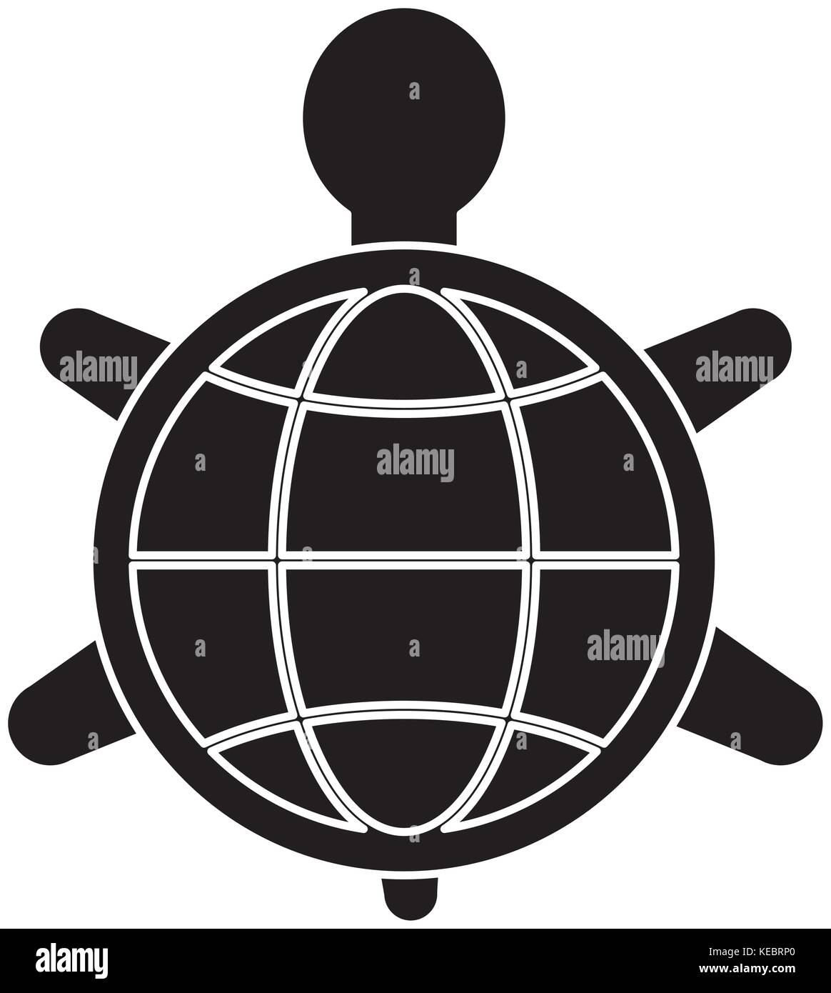 Animal symbole de la tortue Illustration de Vecteur