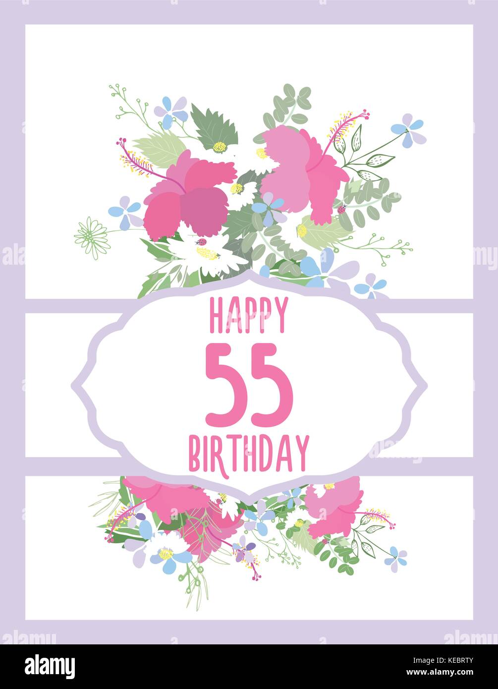 Carte de voeux pour anniversaire Anniversaire Illustration de Vecteur