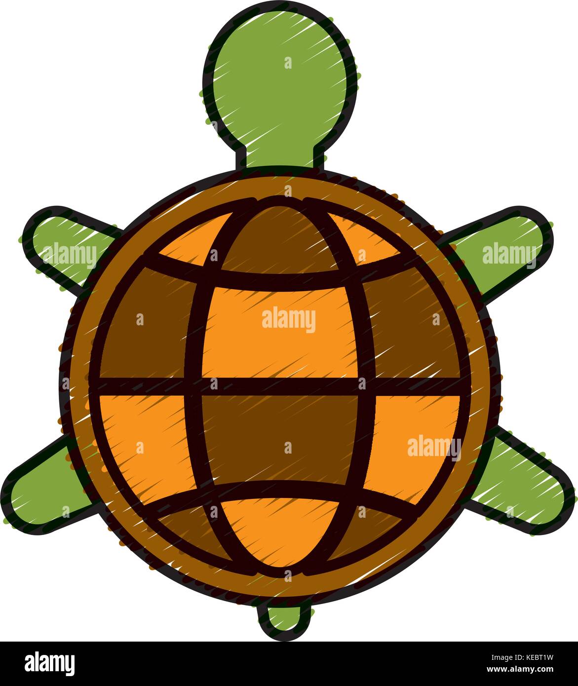 Animal symbole de la tortue Illustration de Vecteur