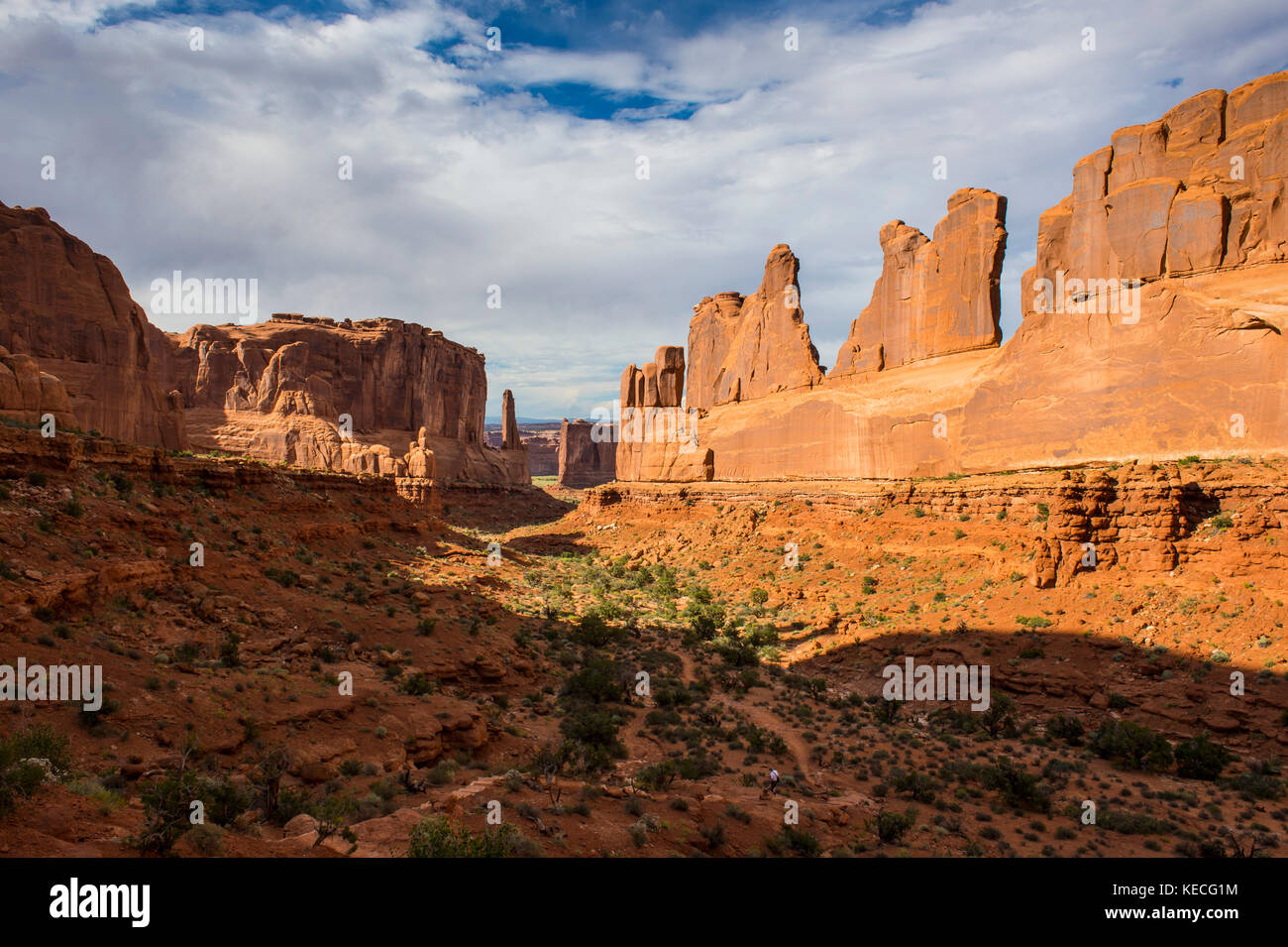 Mur en pierre de la fenêtre Article, Arches national park, Utah, USA Banque D'Images