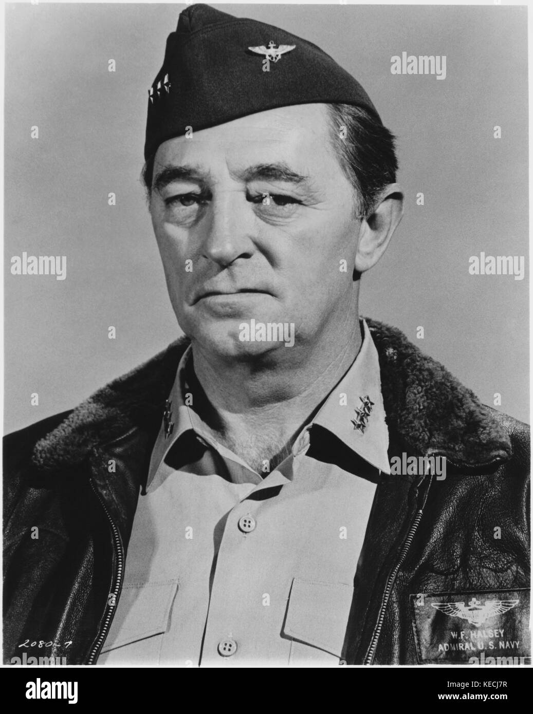 Robert Mitchum, portrait publicitaire pour le film, 'midway', Universal Pictures, 1976 Banque D'Images