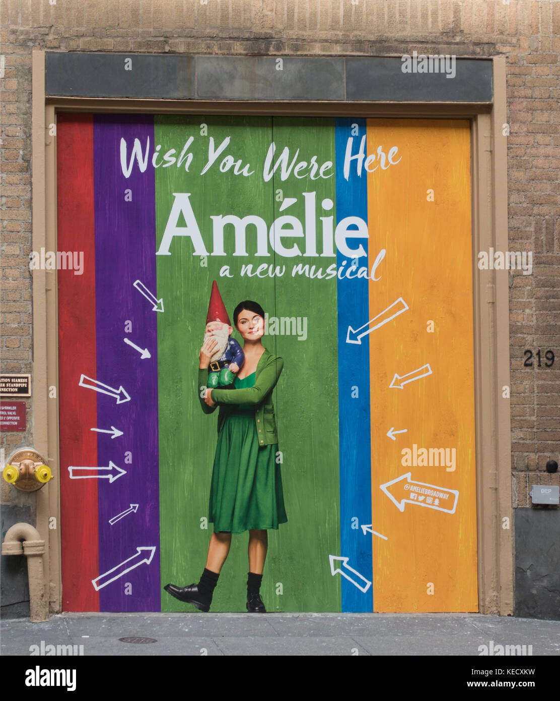 L'Amelie Broadway Theatre NYC marquee Banque D'Images