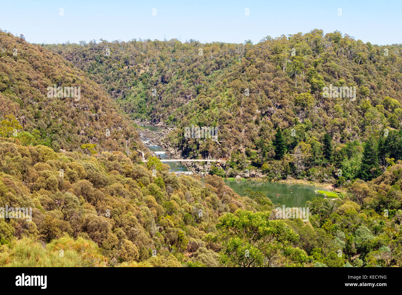 Cataract Gorge et premier bassin est un petit coin de nature sauvage à seulement 15 minutes à pied du centre-ville - launceston, Tasmanie, Australie Banque D'Images