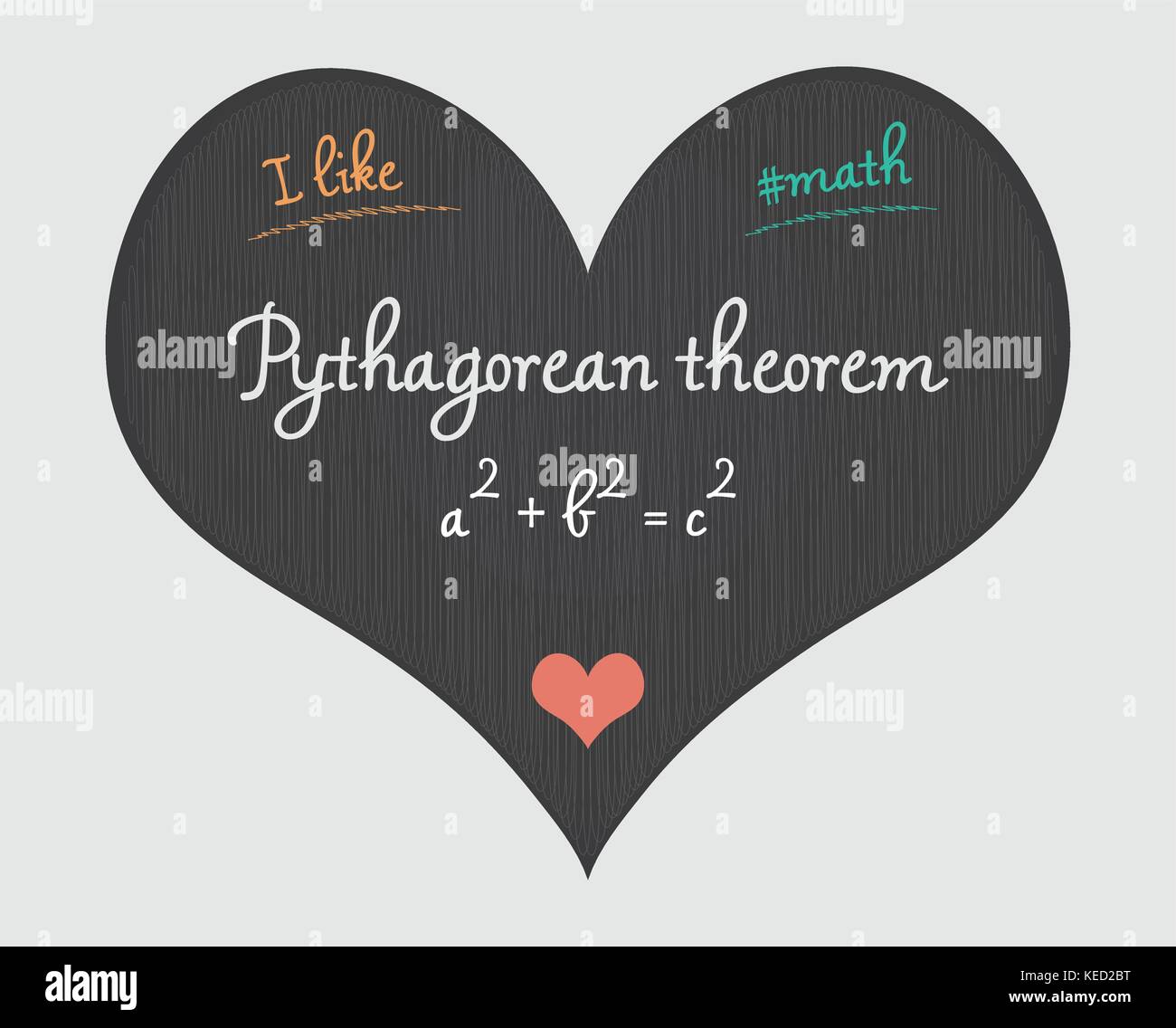 Théorème de Pythagore - j'aime les maths illustration Illustration de Vecteur
