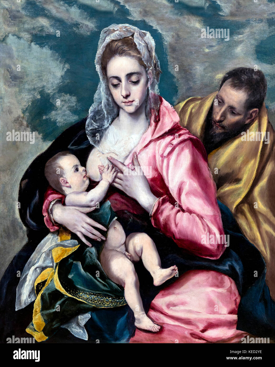 La Sainte famille, El Greco, vers 1585, Metropolitan Museum of Art, Manhattan, New York City, Etats-Unis, Amérique du Nord Banque D'Images