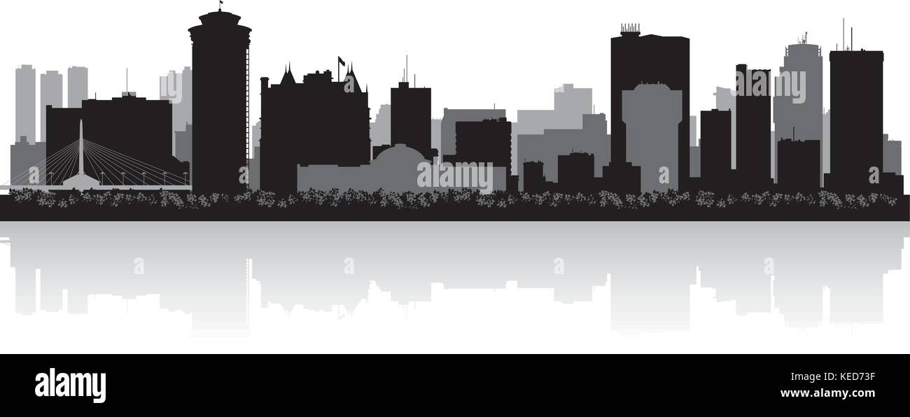 Canada Winnipeg ville silhouette vector illustration Illustration de Vecteur