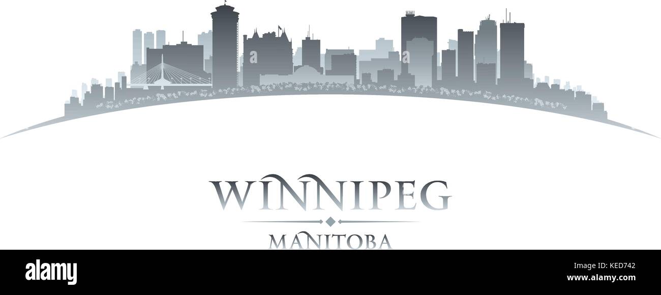 Winnipeg Manitoba Canada ville silhouette. Vector illustration Illustration de Vecteur