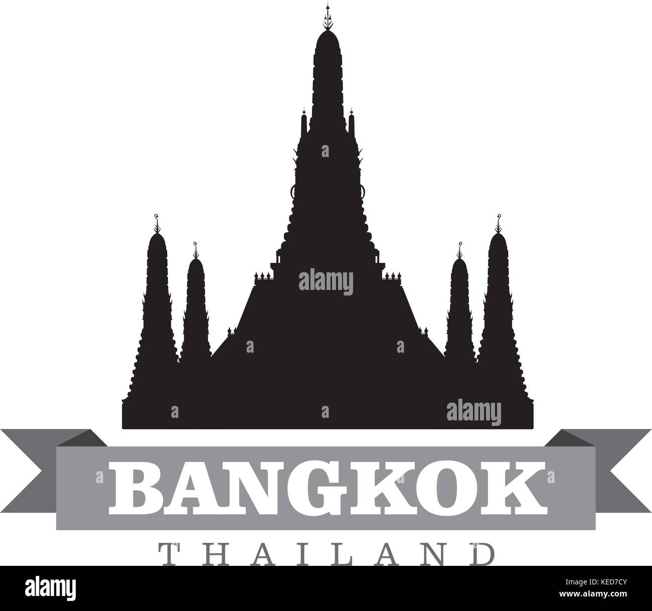 Bangkok Thaïlande ville symbole vector illustration Illustration de Vecteur