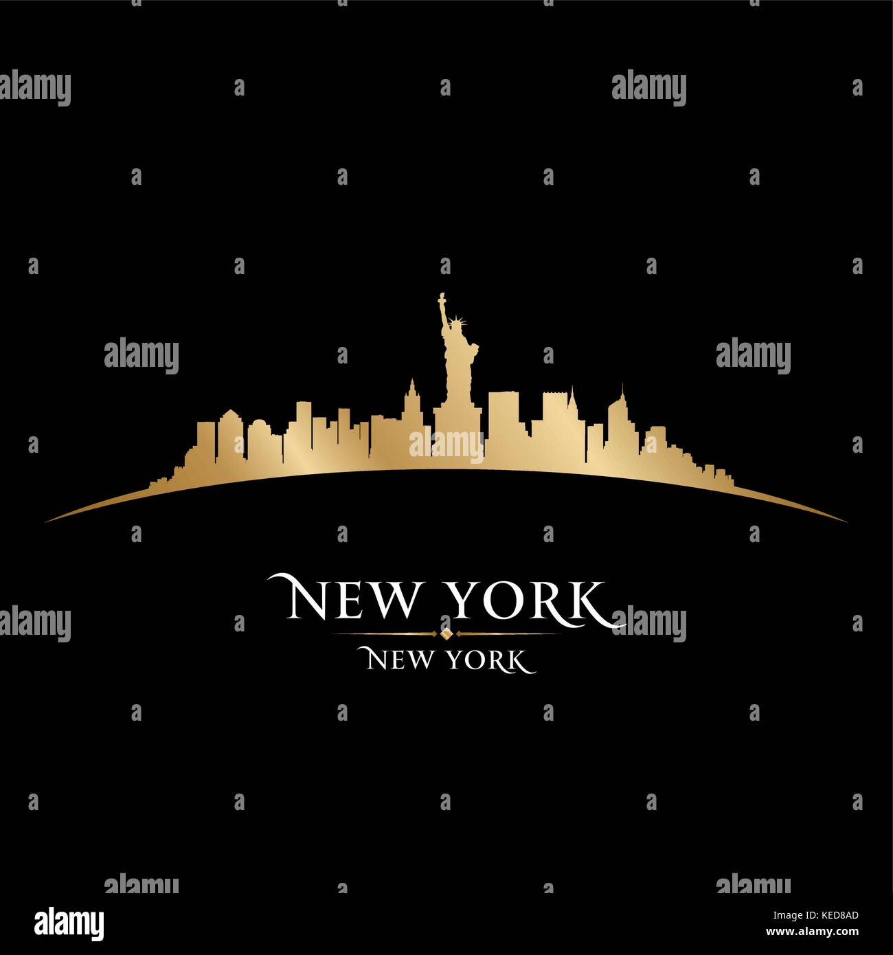 New York city skyline silhouette. Vector illustration Illustration de Vecteur
