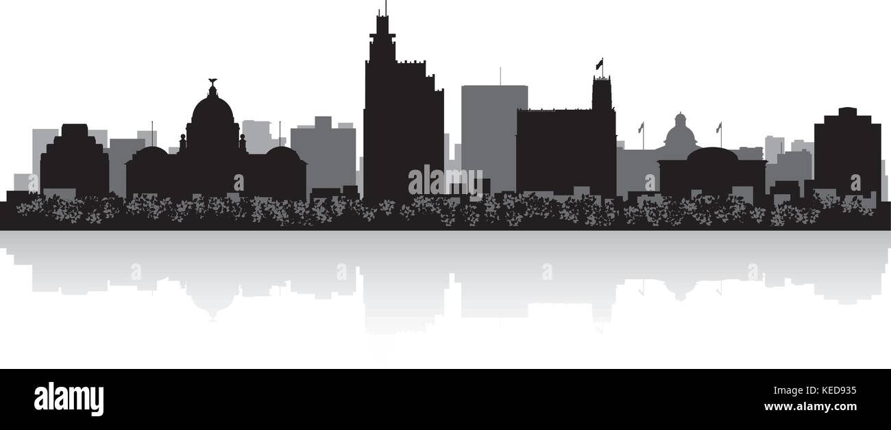 Jackson USA city skyline silhouette vector illustration Illustration de Vecteur