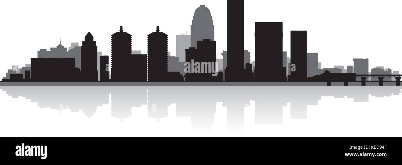 Louisville USA city skyline silhouette vector illustration Illustration de Vecteur
