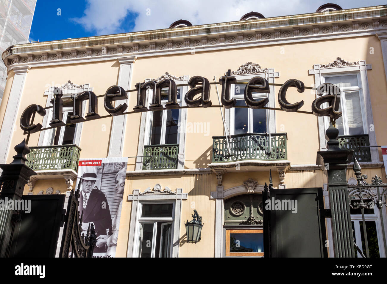 Lisbonne Portugal,Casa do Alentejo,Cinemateca Portuguesa,Museu do Cinema,Institut du film portugais,musée,extérieur,entrée,panneau,hispanique,immigr Banque D'Images