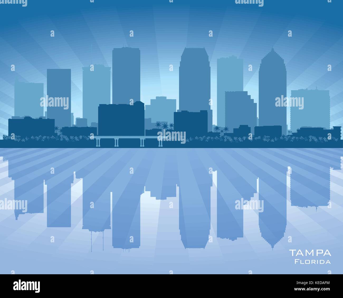 Tampa Florida City skyline silhouette vector illustration Illustration de Vecteur