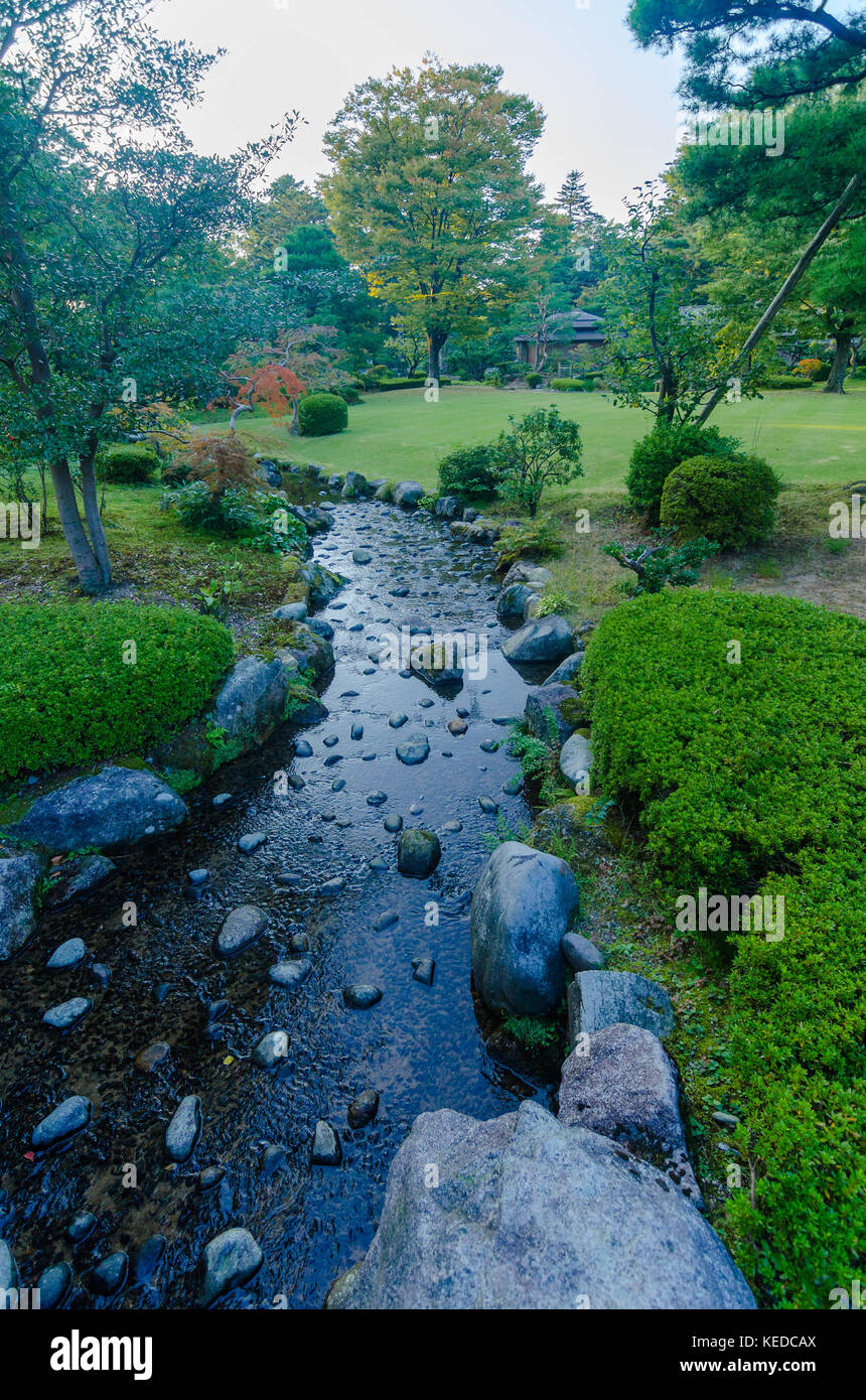 Jardin Kenroku-en, Kanazawa japon Banque D'Images