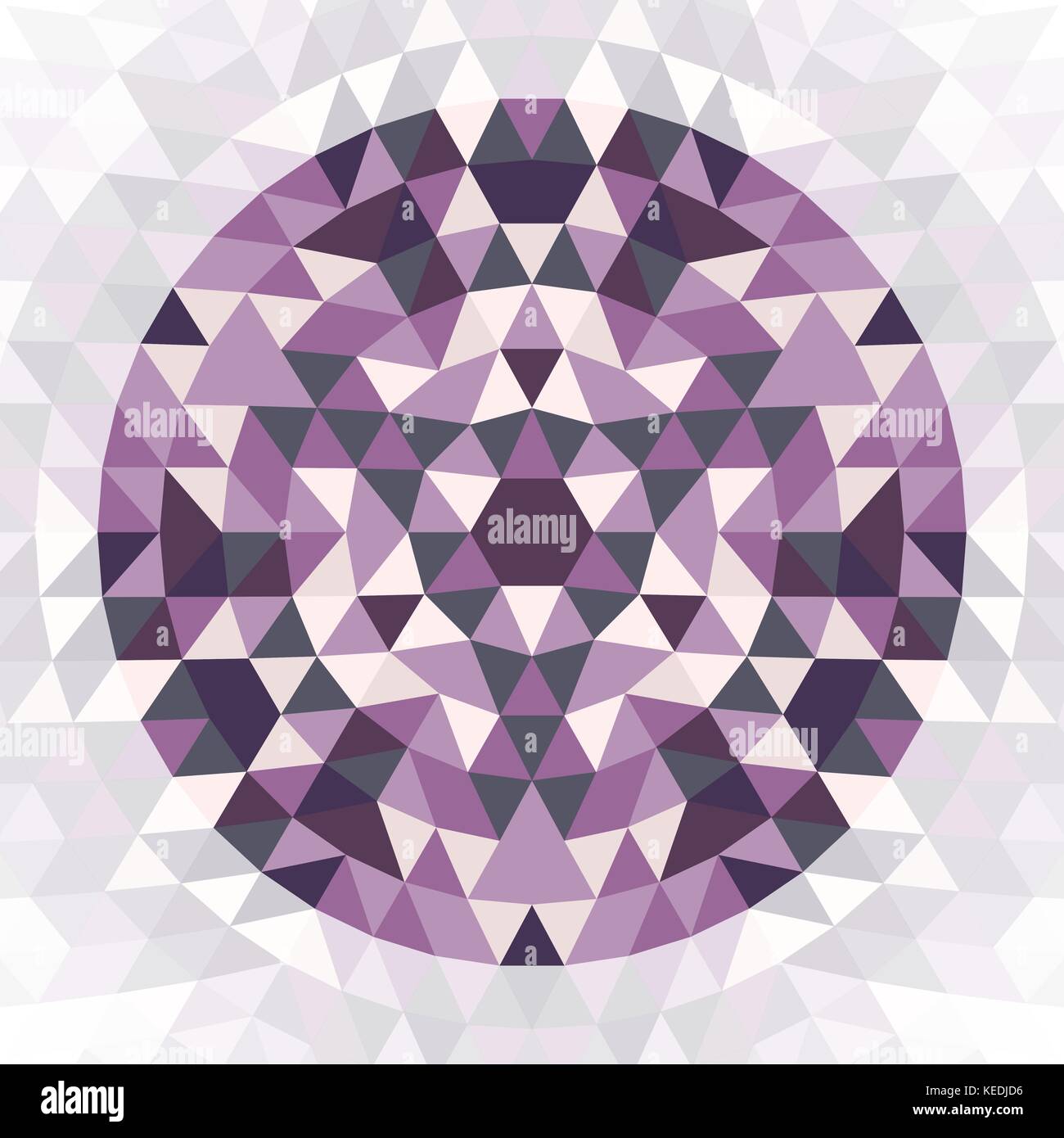 Triangle géométrique ronde mandala design - modèle vecteur symétrique art graphique de triangles colorés Illustration de Vecteur