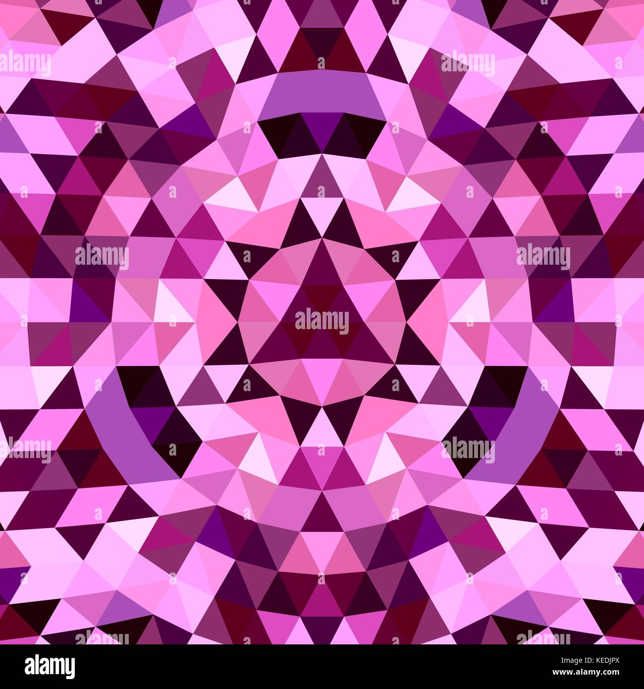 Tour triangle géométrique abstrait arrière-plan kaléidoscope - modèle vecteur symétrique en design numérique à partir de triangles Illustration de Vecteur