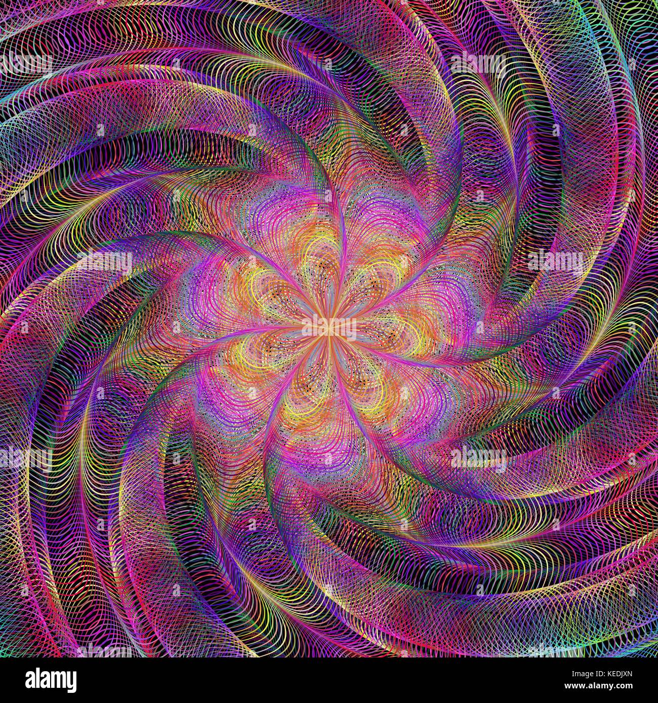 Abstract fractal art fond coloré en rotation Illustration de Vecteur