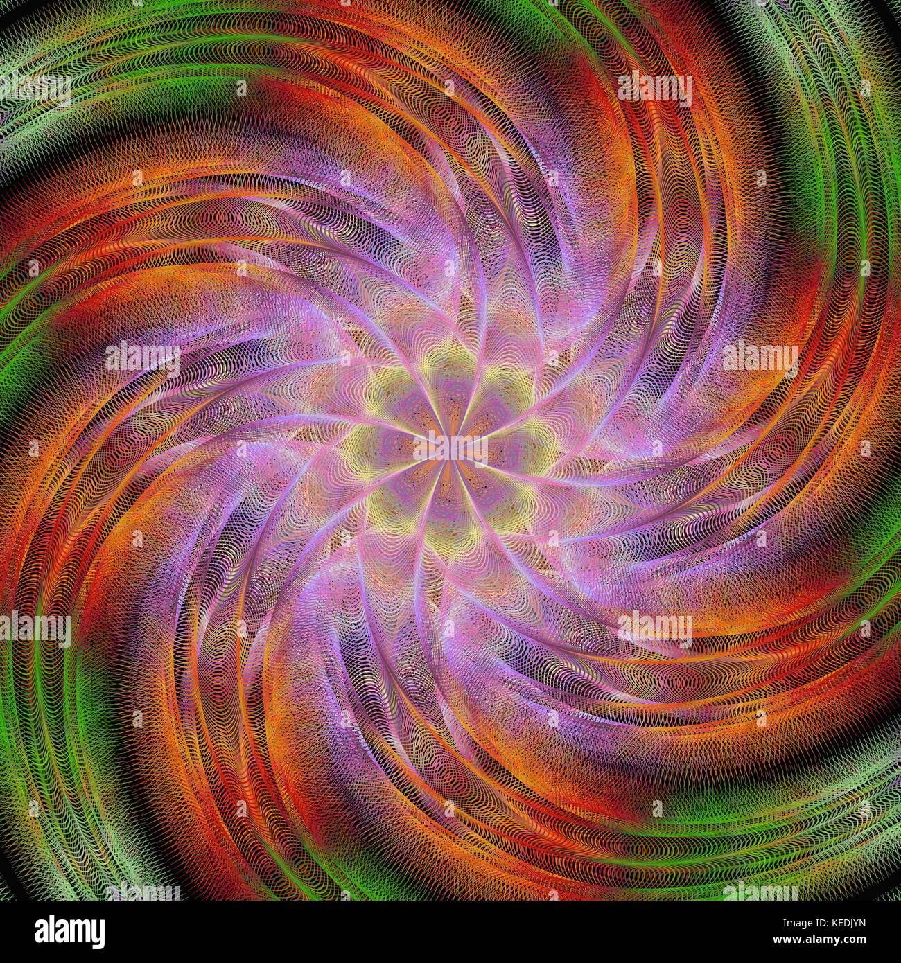 Arrière-plan de la fractale spirale générée par ordinateur Illustration de Vecteur