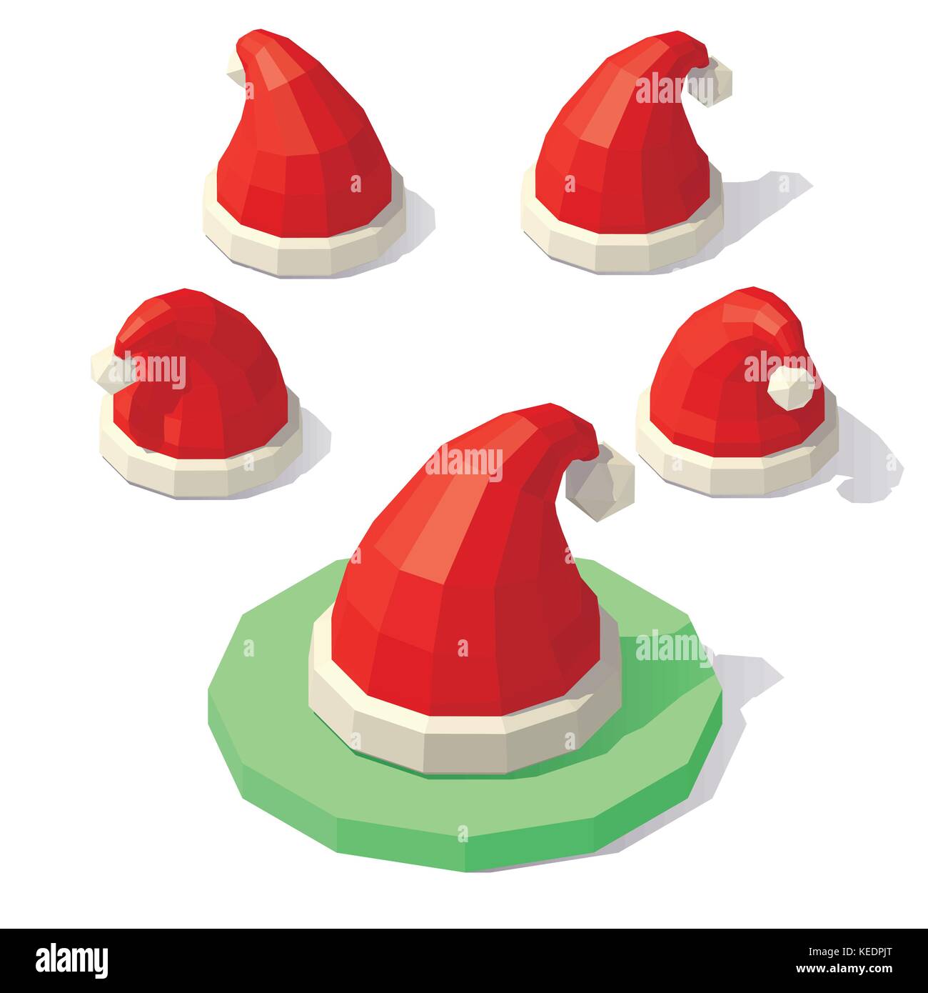 Low poly christmas hat Illustration de Vecteur