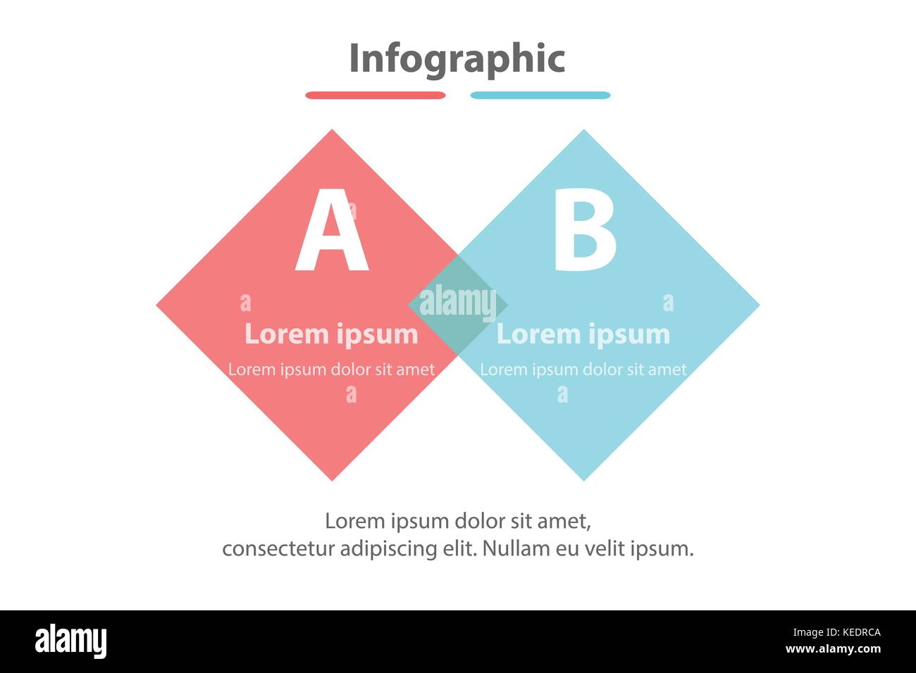 Deux sujets translucides colorés simple square dans l'ordre chronologique de présentation pour couvrir poster vector illustration infographie design concept Illustration de Vecteur