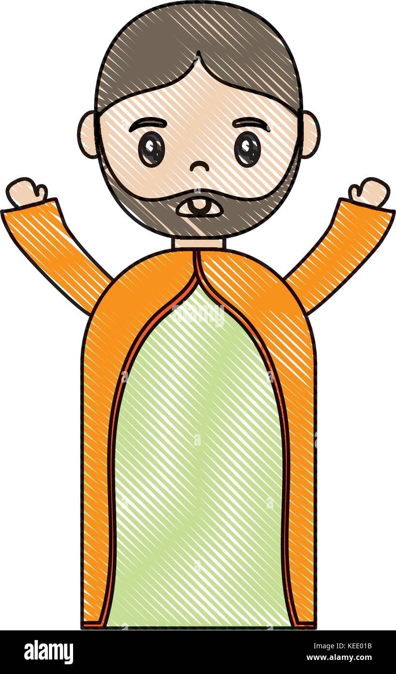 L'icône de saint Joseph de dessin animé Illustration de Vecteur