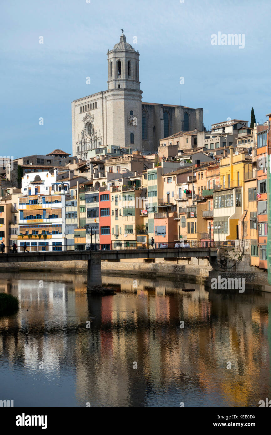La vieille ville de Gérone.Catalunya.Espagne Banque D'Images