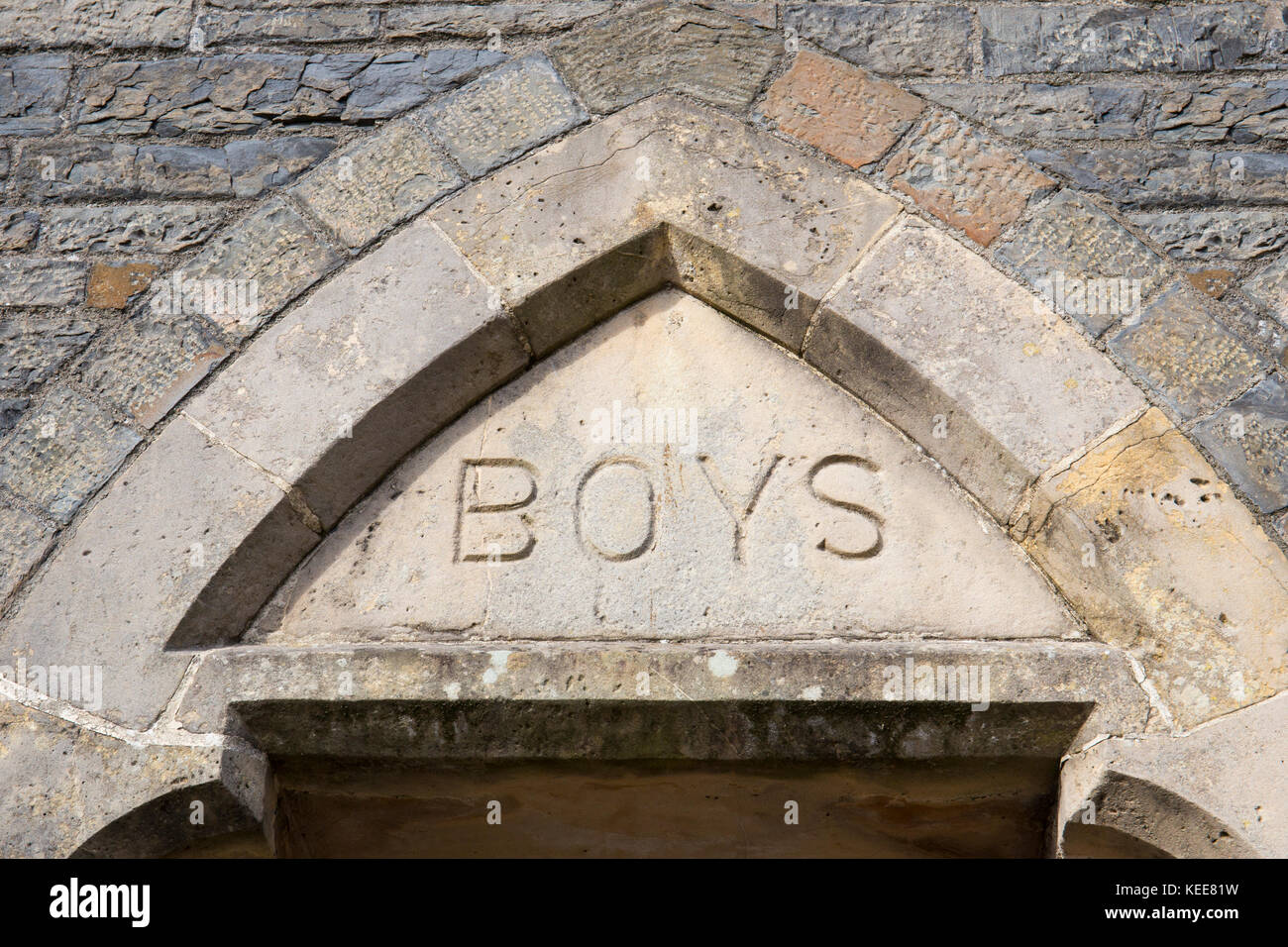 Panneau d'entrée pour l'école pour garçons Royaume-Uni Banque D'Images