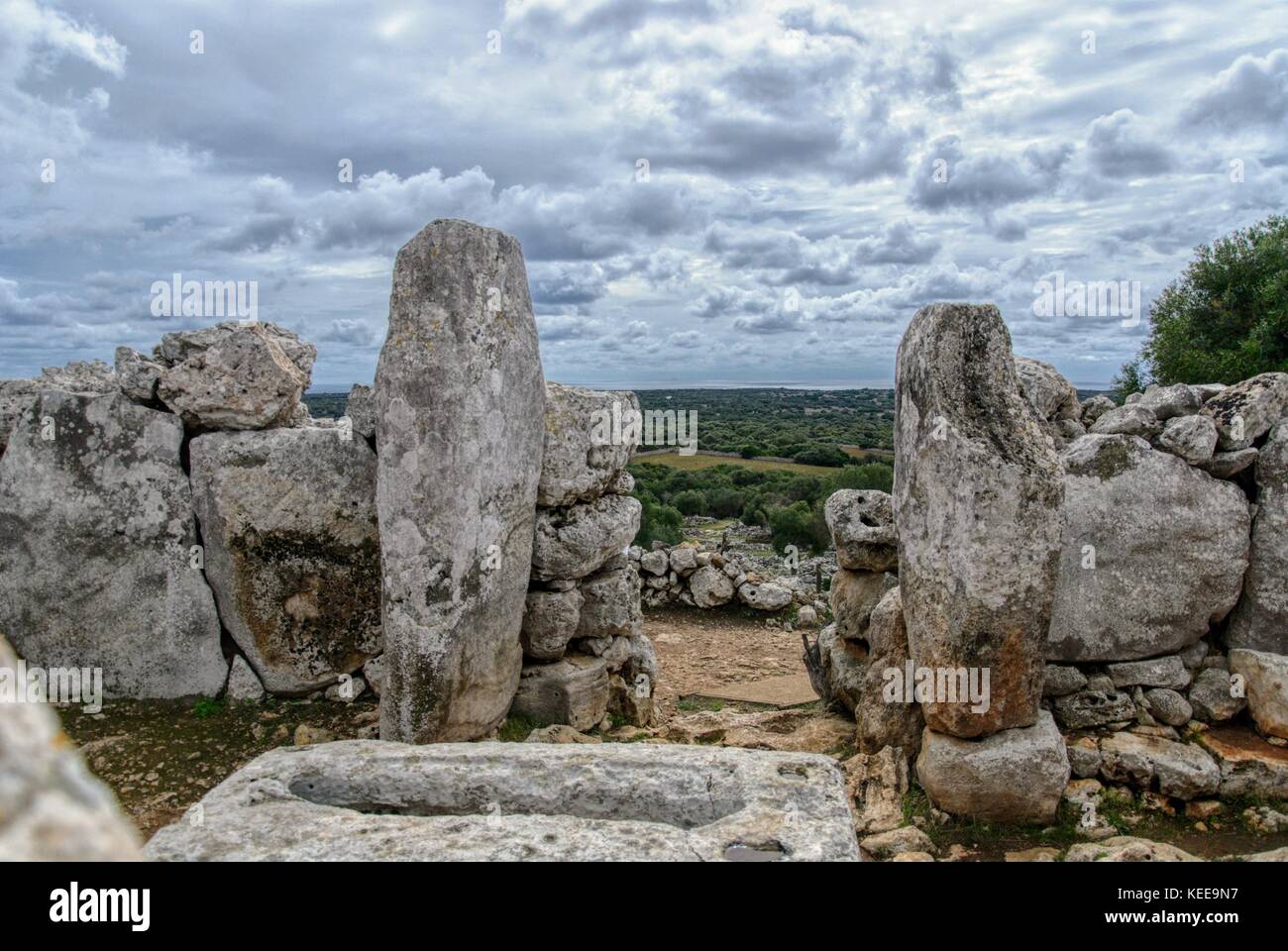 Talayotic site de Torre d'en galmés Banque D'Images