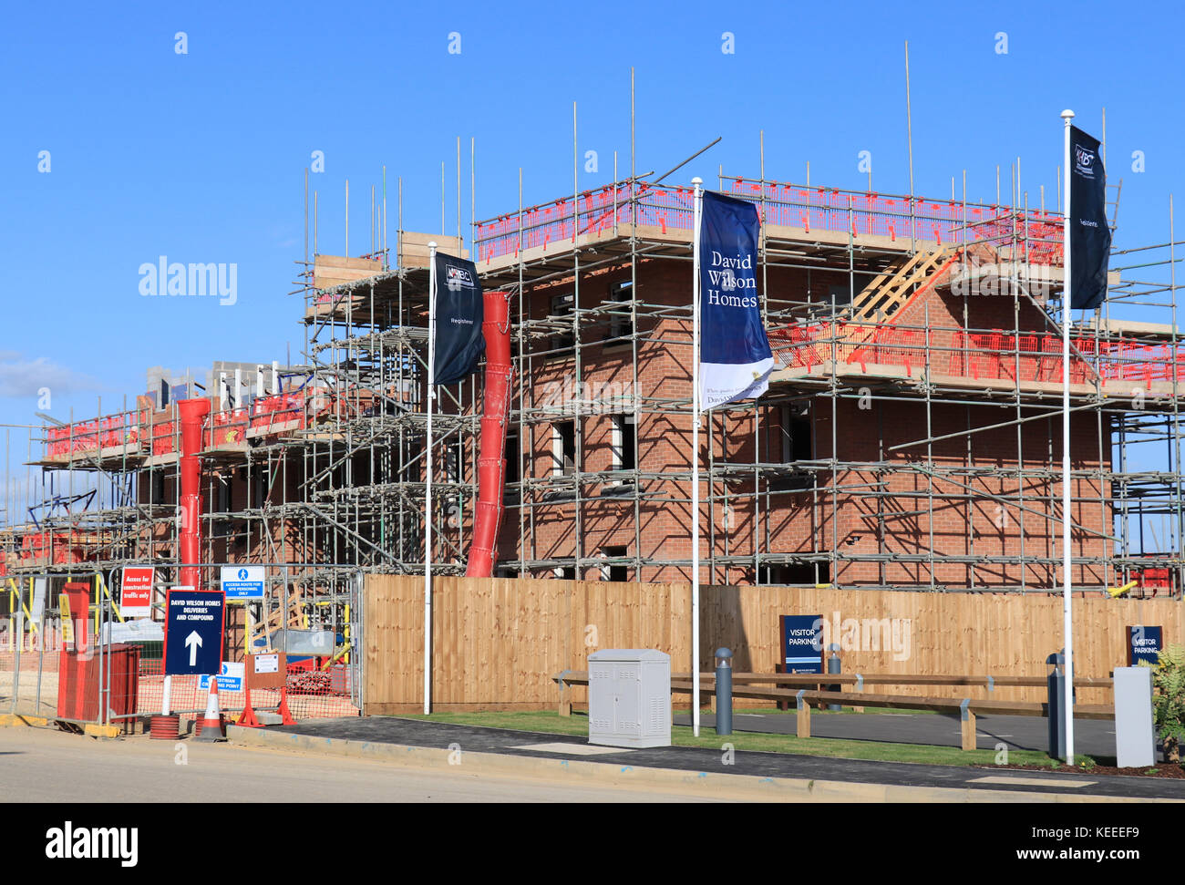 Développement de nouveaux logements, Grantham, Lincolnshire, Angleterre, RU Banque D'Images