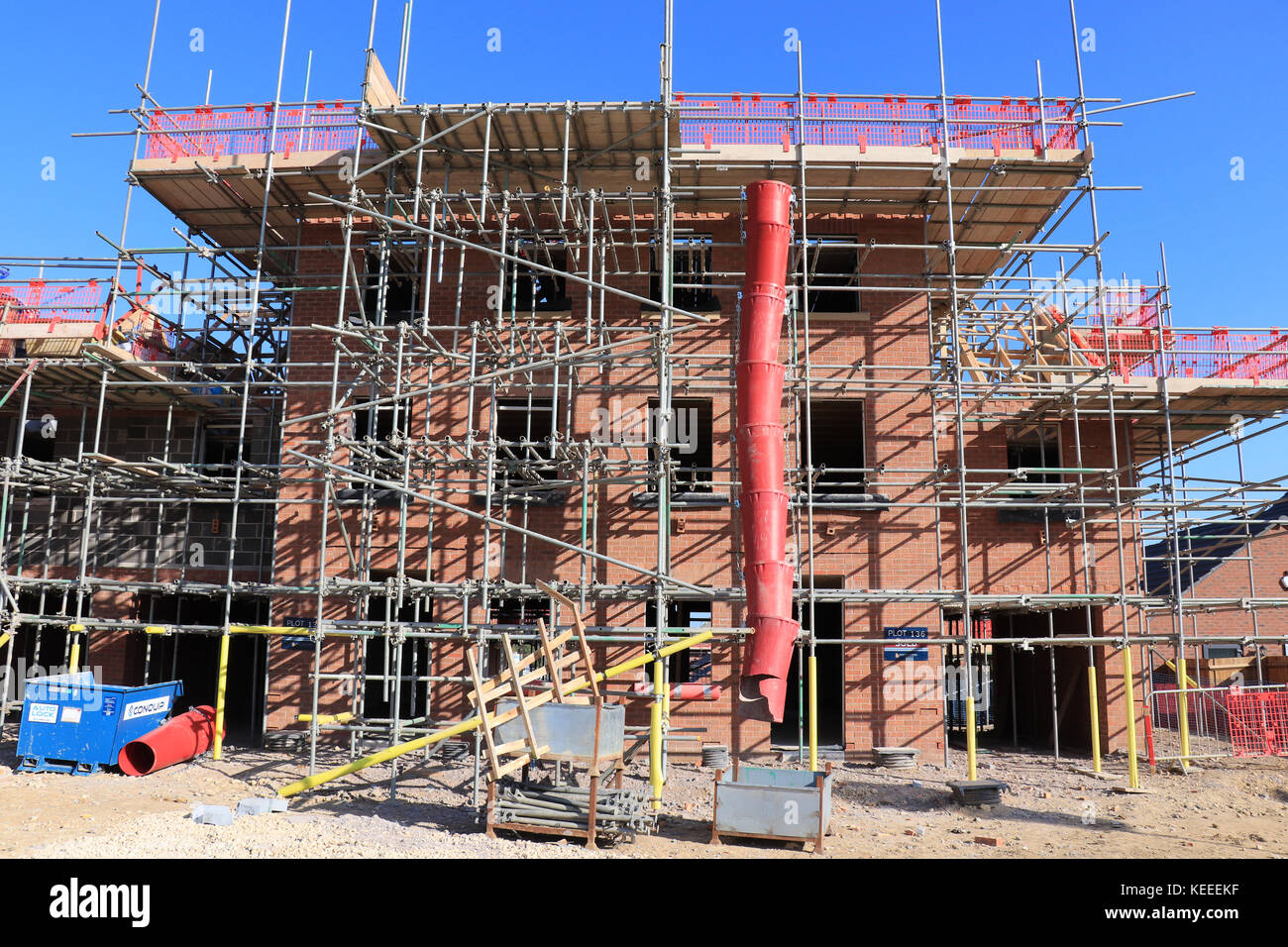 Développement de nouveaux logements, Grantham, Lincolnshire, Angleterre, RU Banque D'Images