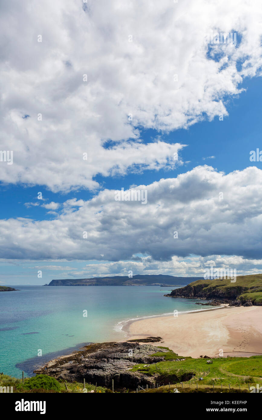 Plage à Sangobeg, près de Durness, Sutherland, Highlands, Scotland, UK. Le village est situé sur la côte nord 500 route touristique. Banque D'Images