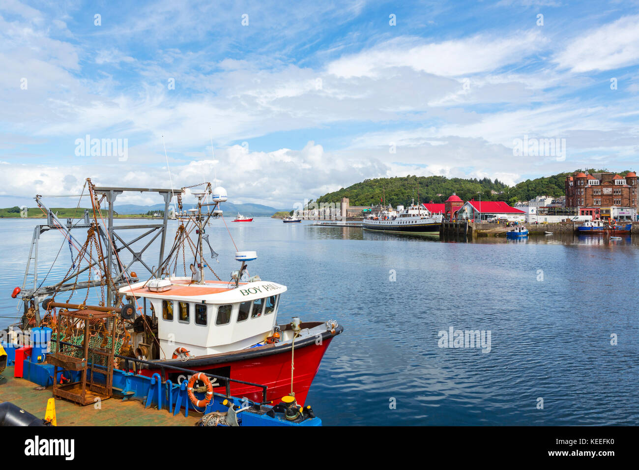 Bateau de pêche dans le port, Oban, Argyll and Bute, Ecosse, Royaume-Uni Banque D'Images