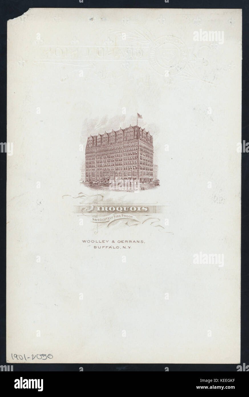 Dîner organisé par le Grand Union Hotel à Saratoga Springs, New York, documenté dans un dossier historique de la New York public Library. Banque D'Images