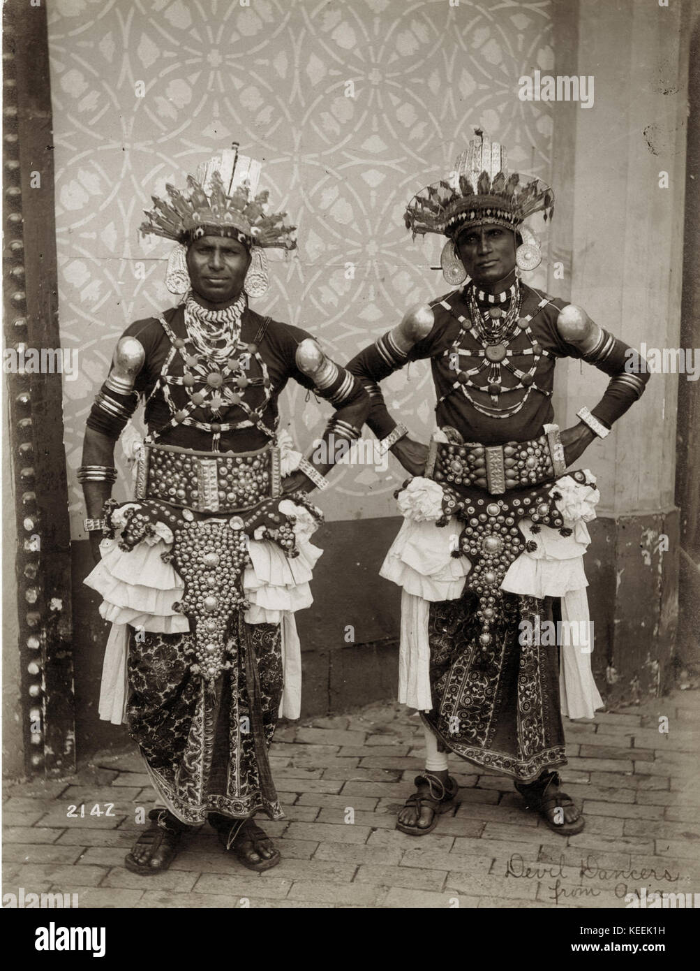 Devil Danseurs de l' Asie . (Danseurs de Ceyon dans la section de l'Asie mystérieuse Pike à la foire mondiale de 1904) Banque D'Images