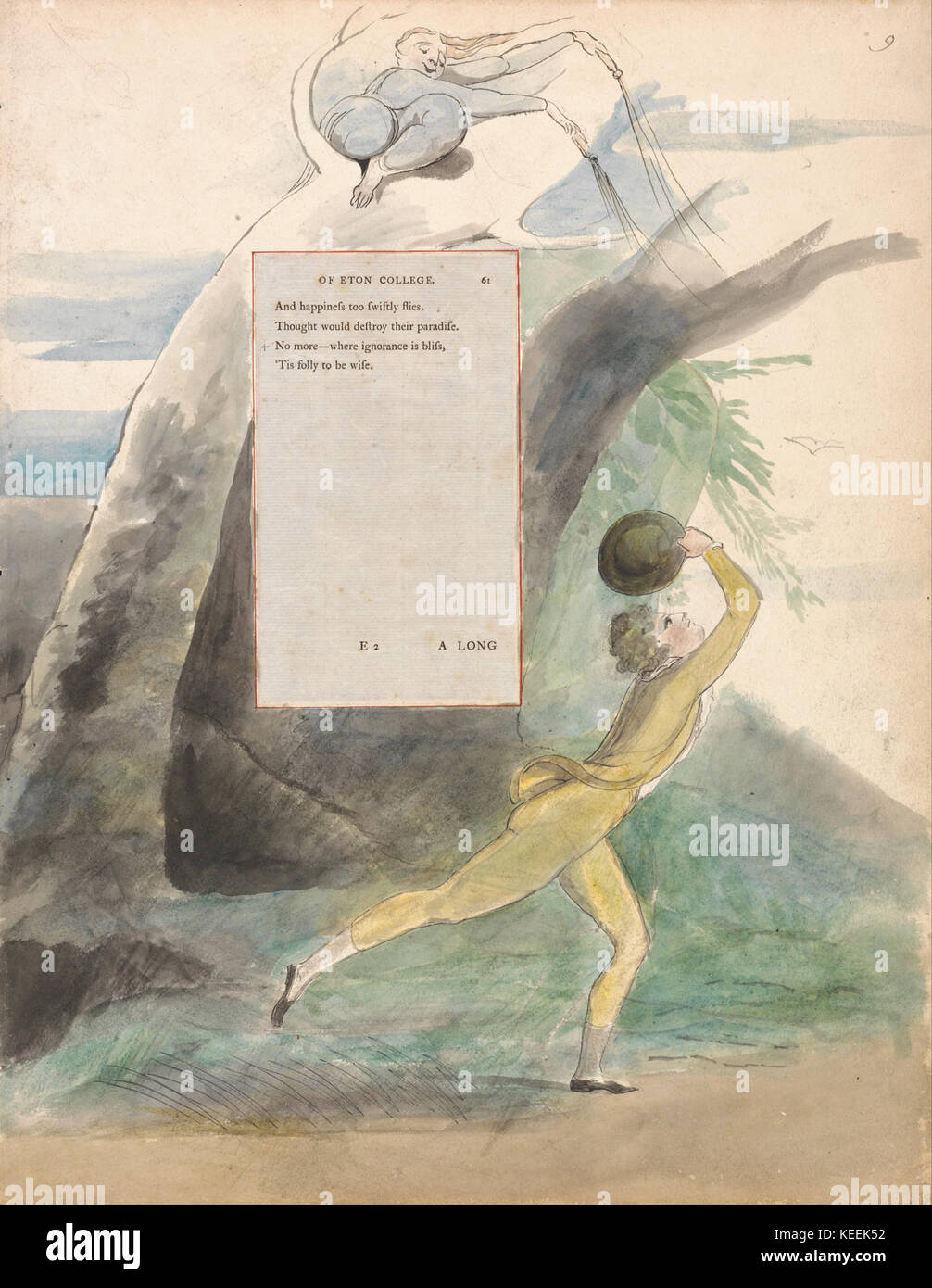 William Blake Les poèmes de Thomas Gray, Design 21, Ode sur une perspective lointaine d