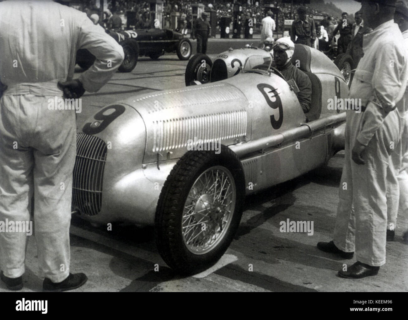 La course de Grand Prix automobile de 1939 à Kalemegdan à Belgrade, en Serbie. Banque D'Images
