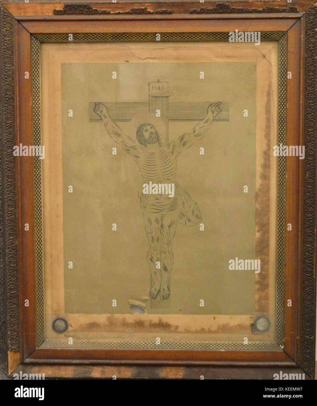 Dessin, Crucifixion par Joseph P. Hortiz Banque D'Images