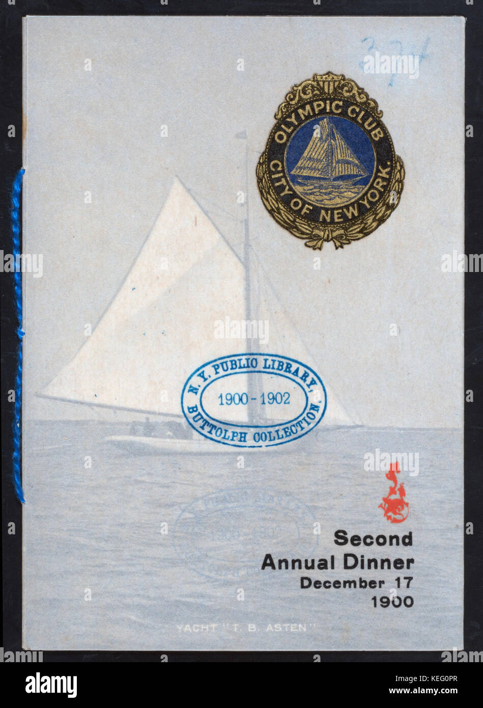 Deuxième dîner annuel (détenu par) OLYMPIC CLUB DE NEW YORK (à) LA COUR ROMAINE SHANLEY, NEW YORK, NY (reste) ; (NYPL Hadès 275209476308) Banque D'Images