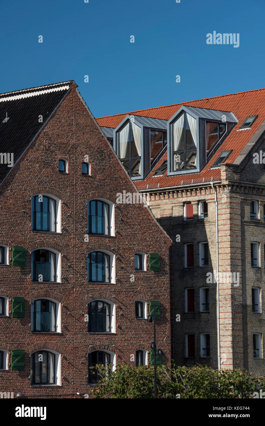 Les bâtiments colorés de port Nyhavn, Copenhague, Danemark Banque D'Images