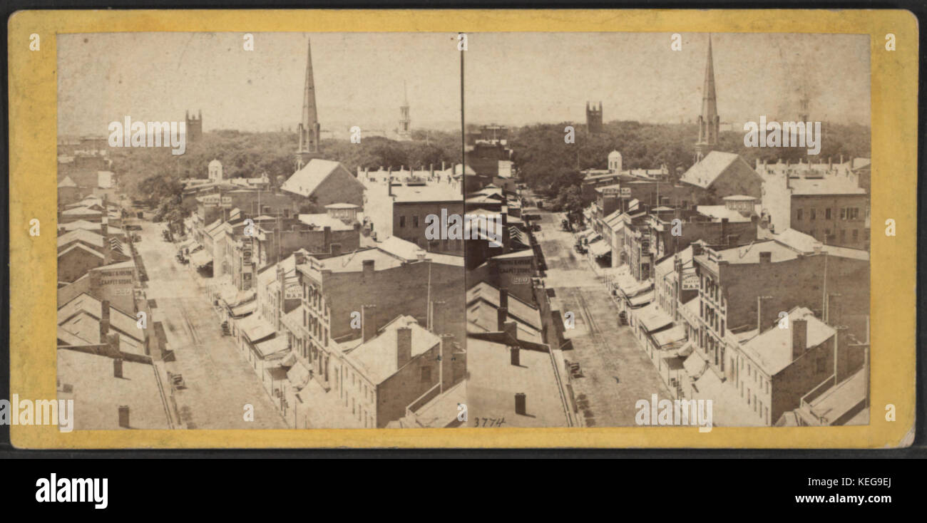 Chapel Street, à partir de depot Tower, New Haven, par Whitney, Beckwith & Paradice Banque D'Images